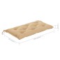 Gartenbank mit Beige Auflage 112 cm Massivholz Teak Gartenbank mit Beige Auflage 112 cm Massivholz Teak