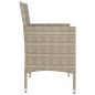 vidaXL 4-tlg. Gartenstuhl und Hocker Set Poly Rattan Grau vidaXL 4-tlg. Gartenstuhl und Hocker Set Poly Rattan Grau