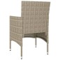 vidaXL 4-tlg. Gartenstuhl und Hocker Set Poly Rattan Grau vidaXL 4-tlg. Gartenstuhl und Hocker Set Poly Rattan Grau