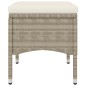 vidaXL 4-tlg. Gartenstuhl und Hocker Set Poly Rattan Grau vidaXL 4-tlg. Gartenstuhl und Hocker Set Poly Rattan Grau