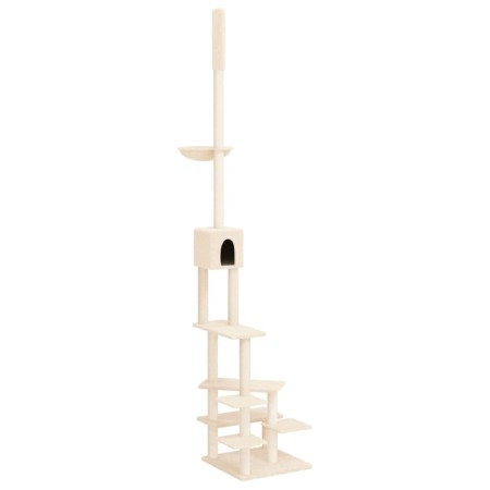 vidaXL Kratzbaum Deckenhoch Creme 268,5-294,5 cm