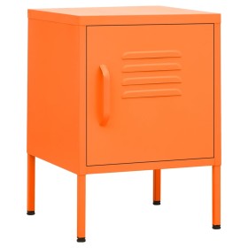 vidaXL Nachttisch Orange 35x35x51 cm Stahl 