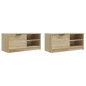 vidaXL TV-Schränke 2 Stk. Sonoma-Eiche 80x35x36,5 cm Holzwerkstoff vidaXL TV-Schränke 2 Stk. Sonoma-Eiche 80x35x36,5 cm Holzwerkstoff