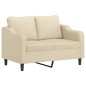 vidaXL 2-tlg. Sofagarnitur mit Kissen Creme Stoff vidaXL 2-tlg. Sofagarnitur mit Kissen Creme Stoff
