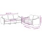 vidaXL 2-tlg. Sofagarnitur mit Kissen Creme Stoff vidaXL 2-tlg. Sofagarnitur mit Kissen Creme Stoff