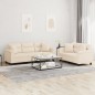 vidaXL 2-tlg. Sofagarnitur mit Kissen Beige Mikrofasergewebe vidaXL 2-tlg. Sofagarnitur mit Kissen Beige Mikrofasergewebe
