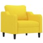 vidaXL 3-tlg. Sofagarnitur mit Kissen Hellgelb Stoff vidaXL 3-tlg. Sofagarnitur mit Kissen Hellgelb Stoff