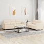 vidaXL 2-tlg. Sofagarnitur mit Kissen Beige Mikrofasergewebe vidaXL 2-tlg. Sofagarnitur mit Kissen Beige Mikrofasergewebe