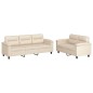 vidaXL 2-tlg. Sofagarnitur mit Kissen Beige Mikrofasergewebe vidaXL 2-tlg. Sofagarnitur mit Kissen Beige Mikrofasergewebe