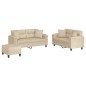 vidaXL 3-tlg. Sofagarnitur mit Kissen Creme Mikrofasergewebe vidaXL 3-tlg. Sofagarnitur mit Kissen Creme Mikrofasergewebe