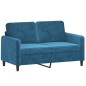 vidaXL 2-tlg. Sofagarnitur Blau Samt vidaXL 2-tlg. Sofagarnitur Blau Samt