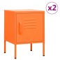 vidaXL Nachttische 2 Stk. Orange 35x35x51 cm Stahl vidaXL Nachttische 2 Stk. Orange 35x35x51 cm Stahl