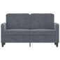 vidaXL 2-Sitzer-Sofa Dunkelgrau 120 cm Samt vidaXL 2-Sitzer-Sofa Dunkelgrau 120 cm Samt
