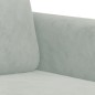 vidaXL 3-tlg. Sofagarnitur Hellgrau Samt vidaXL 3-tlg. Sofagarnitur Hellgrau Samt