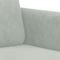 vidaXL 2-tlg. Sofagarnitur Hellgrau Samt vidaXL 2-tlg. Sofagarnitur Hellgrau Samt