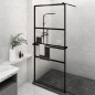 vidaXL Duschwand mit Ablage für Walk-In-Dusche Schwarz 100x195 cm ESG vidaXL Duschwand mit Ablage für Walk-In-Dusche Schwarz 100x195 cm ESG
