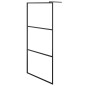 vidaXL Duschwand mit Ablage für Walk-In-Dusche Schwarz 100x195 cm ESG vidaXL Duschwand mit Ablage für Walk-In-Dusche Schwarz 100x195 cm ESG