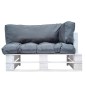 vidaXL Garten-Palettensofa mit Grauen Kissen Kiefernholz vidaXL Garten-Palettensofa mit Grauen Kissen Kiefernholz
