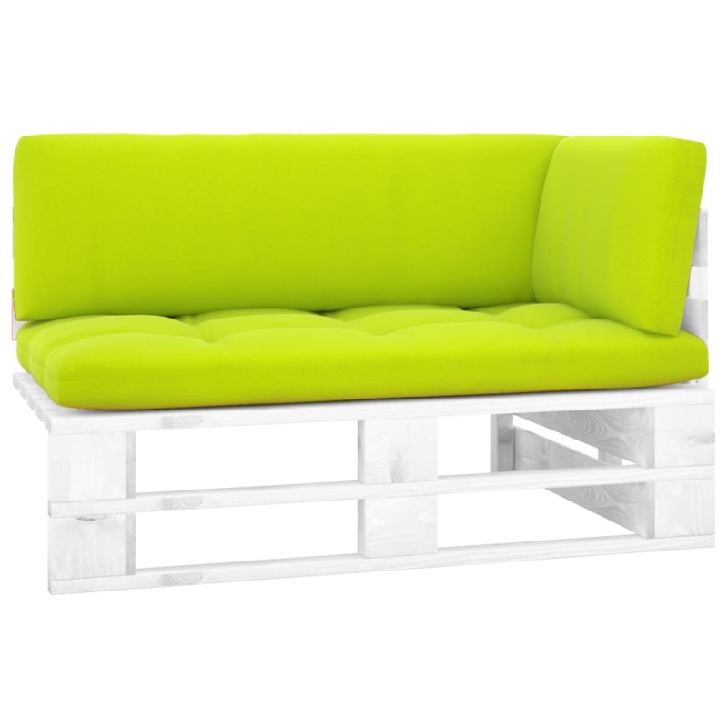 vidaXL Outdoor-Ecksofa Paletten Kiefernholz Imprägniert Weiß vidaXL Outdoor-Ecksofa Paletten Kiefernholz Imprägniert Weiß