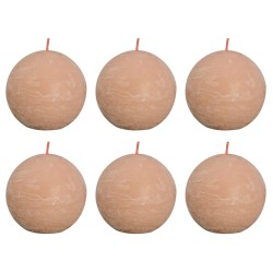 Bolsius Rustikale Kugelkerzen Shine 6 Stk. 76x71 mm Nebliges Rosa