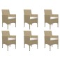 vidaXL 9-tlg. Garten-Essgruppe Beige vidaXL 9-tlg. Garten-Essgruppe Beige