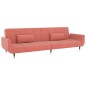vidaXL Schlafsofa 2-Sitzer mit 2 Kissen Rosa Samt vidaXL Schlafsofa 2-Sitzer mit 2 Kissen Rosa Samt