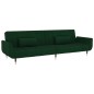 vidaXL Schlafsofa 2-Sitzer mit 2 Kissen Dunkelgrün Samt vidaXL Schlafsofa 2-Sitzer mit 2 Kissen Dunkelgrün Samt