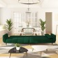 vidaXL Schlafsofa 2-Sitzer mit 2 Kissen Dunkelgrün Samt vidaXL Schlafsofa 2-Sitzer mit 2 Kissen Dunkelgrün Samt