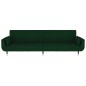 vidaXL Schlafsofa 2-Sitzer mit 2 Kissen Dunkelgrün Samt vidaXL Schlafsofa 2-Sitzer mit 2 Kissen Dunkelgrün Samt