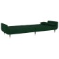 vidaXL Schlafsofa 2-Sitzer mit 2 Kissen Dunkelgrün Samt vidaXL Schlafsofa 2-Sitzer mit 2 Kissen Dunkelgrün Samt