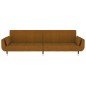 vidaXL Schlafsofa 2-Sitzer mit 2 Kissen Braun Samt vidaXL Schlafsofa 2-Sitzer mit 2 Kissen Braun Samt