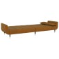 vidaXL Schlafsofa 2-Sitzer mit 2 Kissen Braun Samt vidaXL Schlafsofa 2-Sitzer mit 2 Kissen Braun Samt