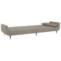 vidaXL Schlafsofa 2-Sitzer mit Hocker & Zwei Kissen Hellgrau Samt vidaXL Schlafsofa 2-Sitzer mit Hocker & Zwei Kissen Hellgrau Samt