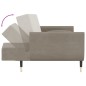 vidaXL Schlafsofa 2-Sitzer mit Hocker & Zwei Kissen Hellgrau Samt vidaXL Schlafsofa 2-Sitzer mit Hocker & Zwei Kissen Hellgrau Samt