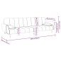 vidaXL Schlafsofa 2-Sitzer mit Hocker & Zwei Kissen Hellgrau Samt vidaXL Schlafsofa 2-Sitzer mit Hocker & Zwei Kissen Hellgrau Samt