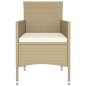 vidaXL 9-tlg. Garten-Essgruppe Poly Rattan Beige vidaXL 9-tlg. Garten-Essgruppe Poly Rattan Beige