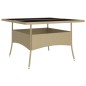 vidaXL 9-tlg. Garten-Essgruppe Poly Rattan Beige vidaXL 9-tlg. Garten-Essgruppe Poly Rattan Beige