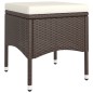 vidaXL 5-tlg. Bistro-Set Poly-Rattan und Hartglas Braun vidaXL 5-tlg. Bistro-Set Poly-Rattan und Hartglas Braun