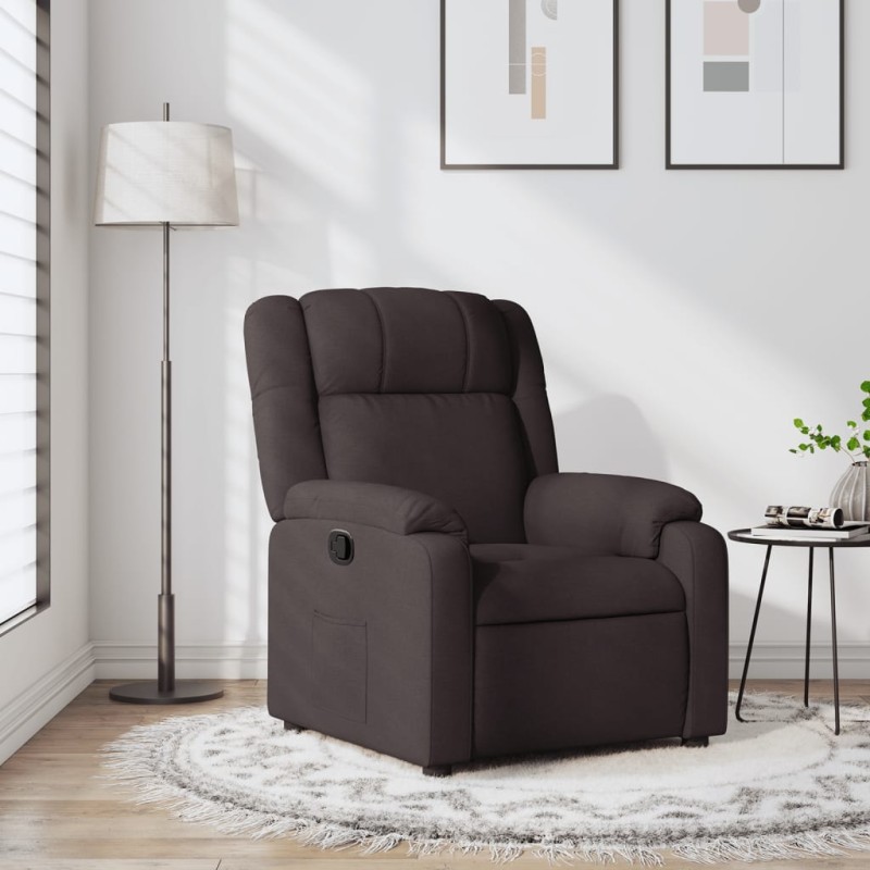 vidaXL Relaxsessel Dunkelbraun Stoff vidaXL Relaxsessel Dunkelbraun Stoff