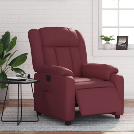 vidaXL Relaxsessel Elektrisch Weinrot Kunstleder