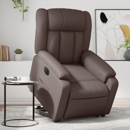 vidaXL Relaxsessel mit Aufstehhilfe Elektrisch Braun Kunstleder