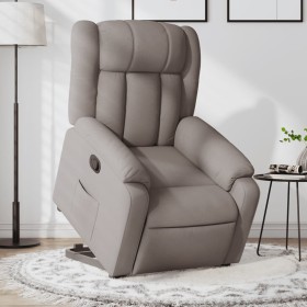 vidaXL Relaxsessel mit Aufstehhilfe Taupe Stoff