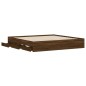 vidaXL Bettgestell mit Schubladen Braun Eichen-Optik 200x200 cm vidaXL Bettgestell mit Schubladen Braun Eichen-Optik 200x200 cm