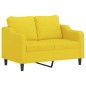 vidaXL 2-Sitzer-Sofa Hellgelb 120 cm Stoff vidaXL 2-Sitzer-Sofa Hellgelb 120 cm Stoff
