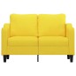 vidaXL 2-Sitzer-Sofa Hellgelb 120 cm Stoff vidaXL 2-Sitzer-Sofa Hellgelb 120 cm Stoff