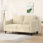 vidaXL 2-Sitzer-Sofa Creme 140 cm Stoff vidaXL 2-Sitzer-Sofa Creme 140 cm Stoff