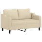 vidaXL 2-Sitzer-Sofa Creme 140 cm Stoff vidaXL 2-Sitzer-Sofa Creme 140 cm Stoff