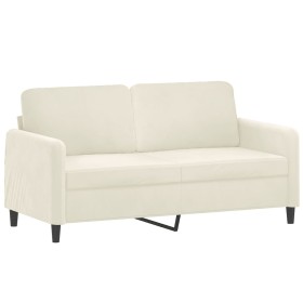vidaXL 2-Sitzer-Sofa Creme 140 cm Samt