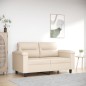 vidaXL 2-Sitzer-Sofa Beige 120 cm Mikrofasergewebe vidaXL 2-Sitzer-Sofa Beige 120 cm Mikrofasergewebe