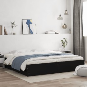 vidaXL Bettgestell mit Schubladen Schwarz 180x200 cm Holzwerkstoff